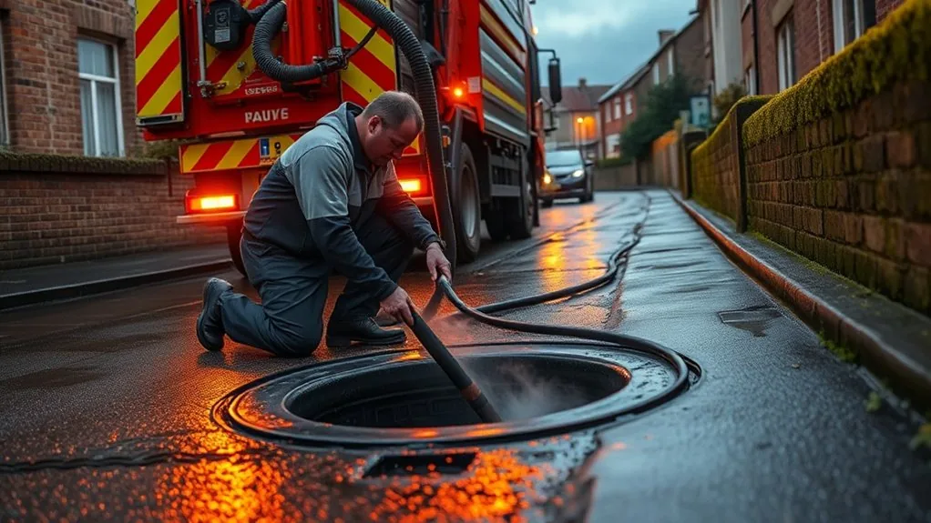 Blocked drain specialists in Sidcup clearing a drain